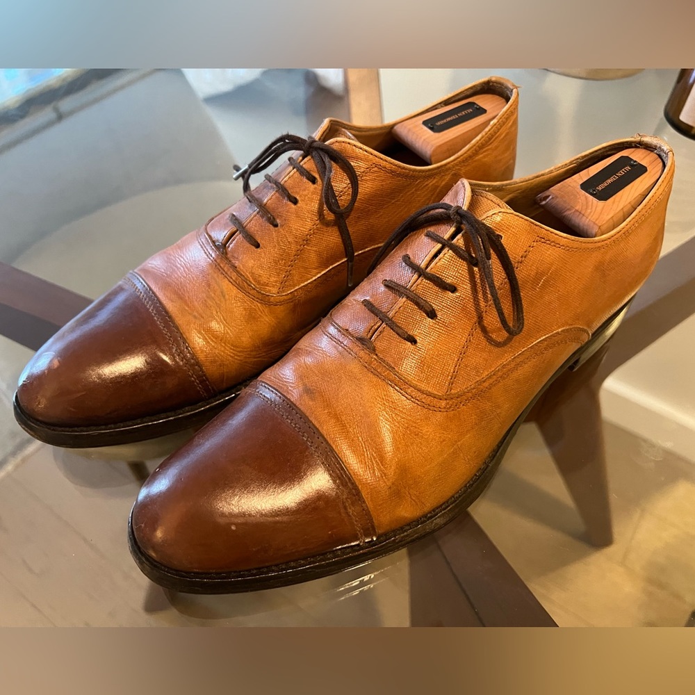 Barney’s Light Brown Cap Toe Oxford Size 10